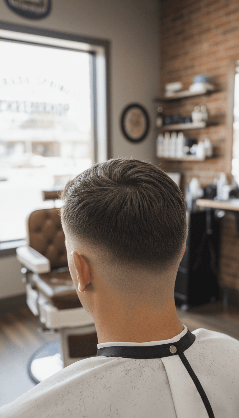 Fresh fade haircut detail